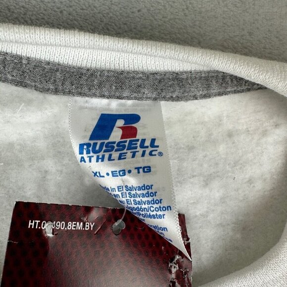 Russell Athletic NWT Crewneck White Sweater Men’s Size XL - Picture 6 of 7
